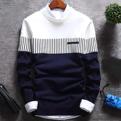 Cotton Blend Color Block Full Sleeves T-Shirts